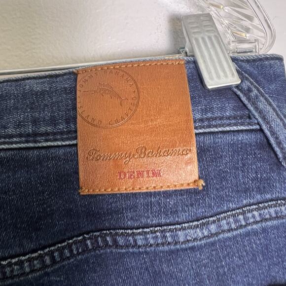 Tommy Bahama Men's Straight Leg Jeans Sz 32x27 Short Dark Wash Blue - Picture 7 of 14